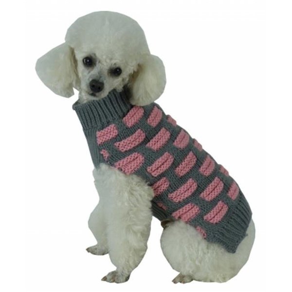 Petpurifiers Fashion Weaved Heavy Knit Turtle Neck Dog Sweater; Extra Small PE678223